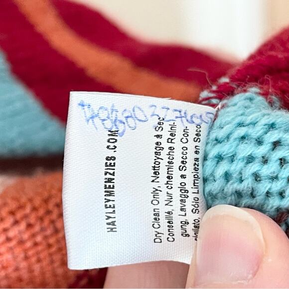 Hayley Menzies Multicolor Sunset Striped Knit Cardigan Duster Sweater Size M - Picture 8 of 11